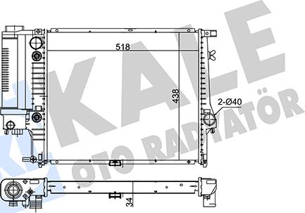 KALE OTO RADYATÖR 348900 - Radiatore, Raffreddamento motore autozon.pro