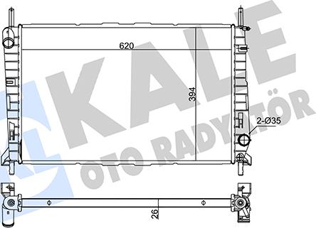 KALE OTO RADYATÖR 348455 - Radiatore, Raffreddamento motore autozon.pro