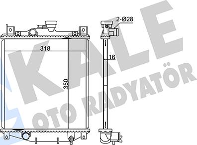KALE OTO RADYATÖR 348415 - Radiatore, Raffreddamento motore autozon.pro