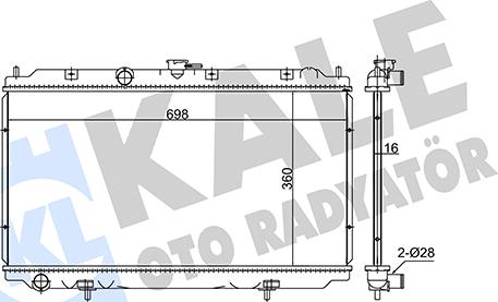 KALE OTO RADYATÖR 348640 - Radiatore, Raffreddamento motore autozon.pro