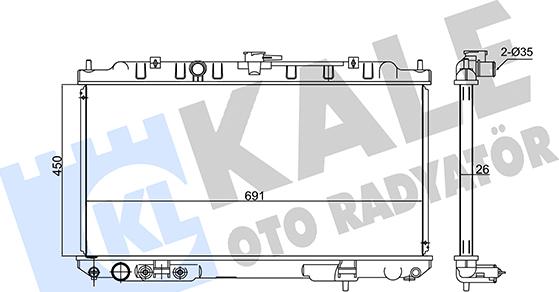 KALE OTO RADYATÖR 348020 - Radiatore, Raffreddamento motore autozon.pro