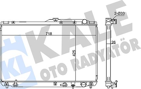 KALE OTO RADYATÖR 348155 - Radiatore, Raffreddamento motore autozon.pro