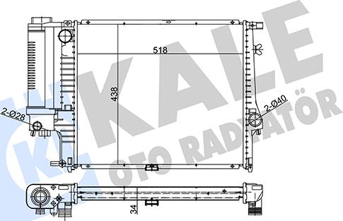 KALE OTO RADYATÖR 348800 - Radiatore, Raffreddamento motore autozon.pro