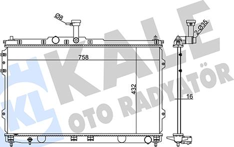 KALE OTO RADYATÖR 348345 - Radiatore, Raffreddamento motore autozon.pro