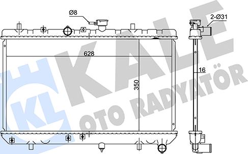 KALE OTO RADYATÖR 348355 - Radiatore, Raffreddamento motore autozon.pro