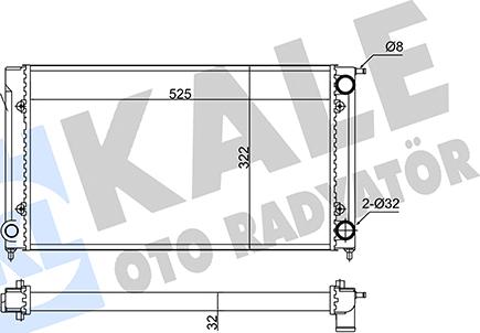 KALE OTO RADYATÖR 348220 - Radiatore, Raffreddamento motore autozon.pro