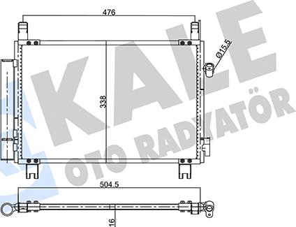 KALE OTO RADYATÖR 343105 - Condensatore, Climatizzatore autozon.pro