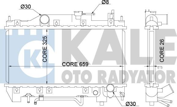 KALE OTO RADYATÖR 342190 - Radiatore, Raffreddamento motore autozon.pro