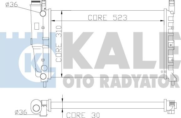 KALE OTO RADYATÖR 342265 - Radiatore, Raffreddamento motore autozon.pro