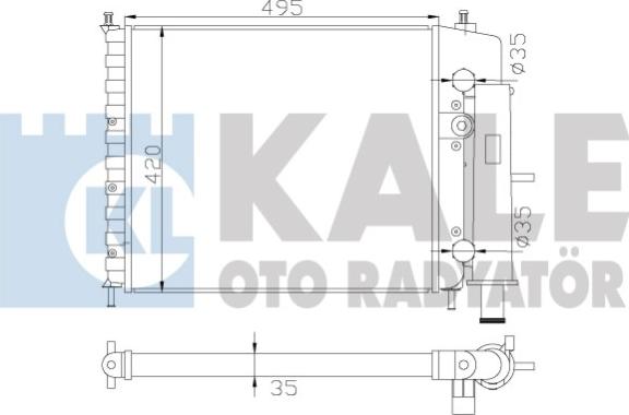 KALE OTO RADYATÖR 342270 - Radiatore, Raffreddamento motore autozon.pro