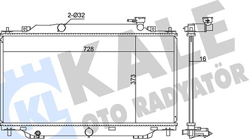 KALE OTO RADYATÖR 347915 - Radiatore, Raffreddamento motore autozon.pro