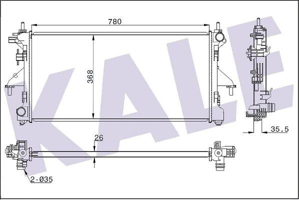 KALE OTO RADYATÖR 347470 - Radiatore, Raffreddamento motore autozon.pro