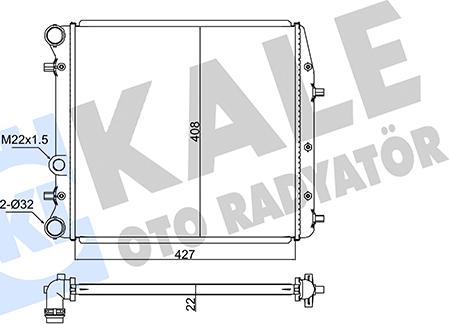 KALE OTO RADYATÖR 347525 - Radiatore, Raffreddamento motore autozon.pro