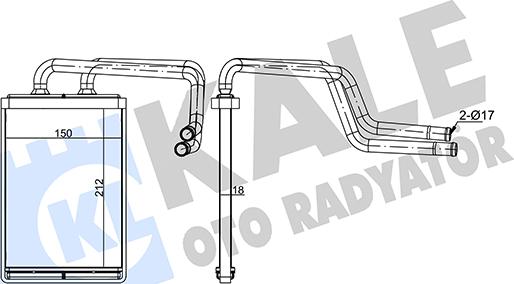 KALE OTO RADYATÖR 347140 - Scambiatore calore, Riscaldamento abitacolo autozon.pro