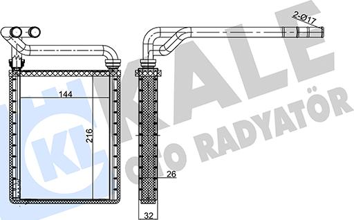 KALE OTO RADYATÖR 347135 - Scambiatore calore, Riscaldamento abitacolo autozon.pro