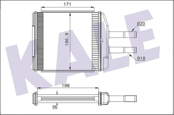 KALE OTO RADYATÖR 347345 - Scambiatore calore, Riscaldamento abitacolo autozon.pro