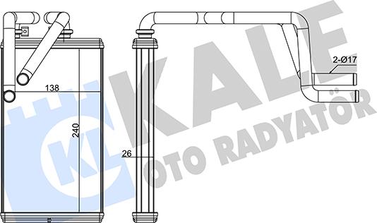 KALE OTO RADYATÖR 347355 - Scambiatore calore, Riscaldamento abitacolo autozon.pro