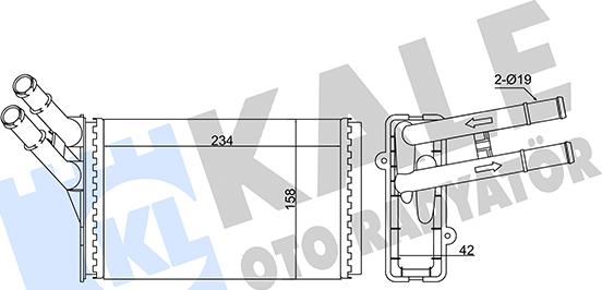 KALE OTO RADYATÖR 347370 - Scambiatore calore, Riscaldamento abitacolo autozon.pro