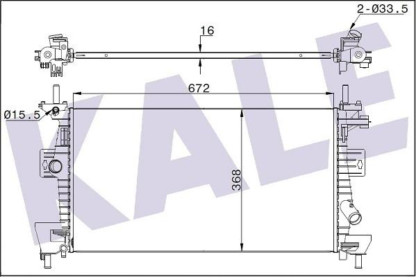 KALE OTO RADYATÖR 347280 - Radiatore, Raffreddamento motore autozon.pro