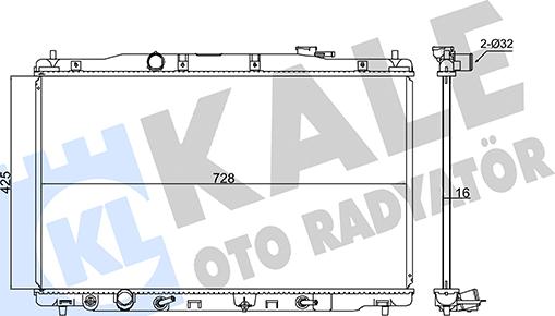 KALE OTO RADYATÖR 347740 - Radiatore, Raffreddamento motore autozon.pro