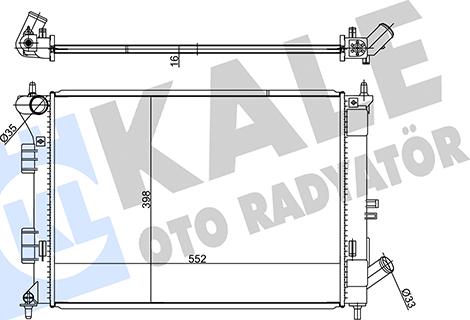 KALE OTO RADYATÖR 347785 - Radiatore, Raffreddamento motore autozon.pro