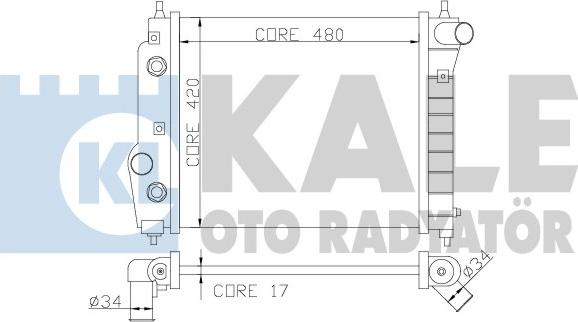 KALE OTO RADYATÖR 354900 - Radiatore, Raffreddamento motore autozon.pro