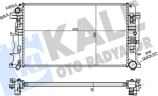 KALE OTO RADYATÖR 354980 - Radiatore, Raffreddamento motore autozon.pro