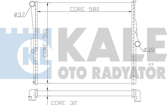 KALE OTO RADYATÖR 354500 - Radiatore, Raffreddamento motore autozon.pro