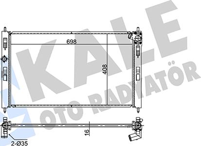 KALE OTO RADYATÖR 354295 - Radiatore, Raffreddamento motore autozon.pro