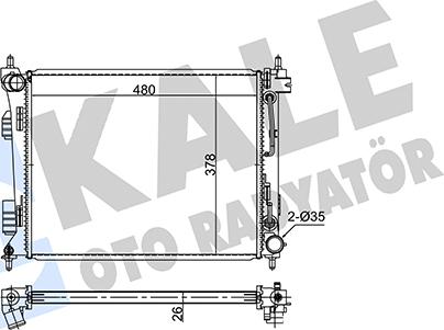 KALE OTO RADYATÖR 354280 - Radiatore, Raffreddamento motore autozon.pro