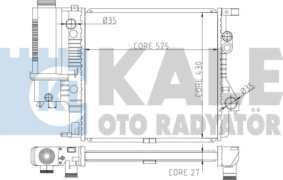 KALE OTO RADYATÖR 354700 - Radiatore, Raffreddamento motore autozon.pro