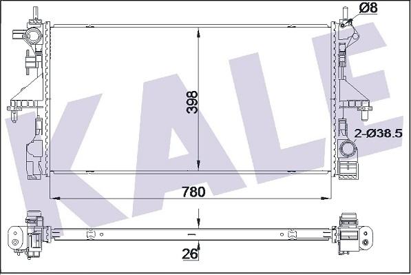 KALE OTO RADYATÖR 355550 - Radiatore, Raffreddamento motore autozon.pro