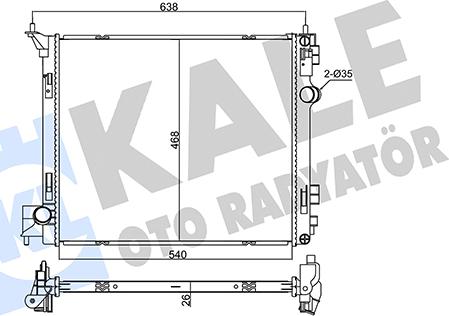 KALE OTO RADYATÖR 355525 - Radiatore, Raffreddamento motore autozon.pro