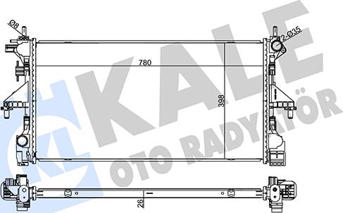 KALE OTO RADYATÖR 355660 - Radiatore, Raffreddamento motore autozon.pro