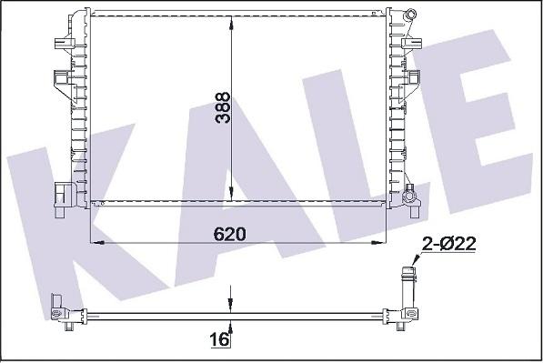 KALE OTO RADYATÖR 355615 - Radiatore bassa temperatura, Intercooler autozon.pro