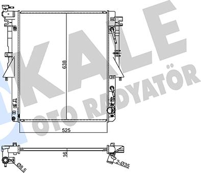 KALE OTO RADYATÖR 355065 - Radiatore, Raffreddamento motore autozon.pro