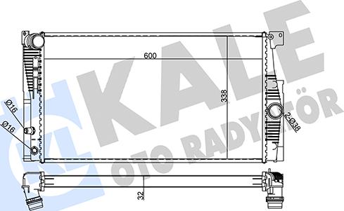 KALE OTO RADYATÖR 355005 - Radiatore, Raffreddamento motore autozon.pro