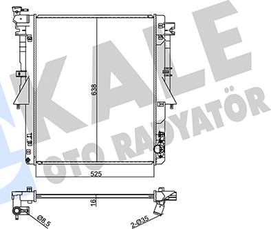 KALE OTO RADYATÖR 355070 - Radiatore, Raffreddamento motore autozon.pro