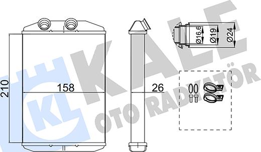 KALE OTO RADYATÖR 355105 - Scambiatore calore, Riscaldamento abitacolo autozon.pro