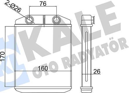 KALE OTO RADYATÖR 355110 - Scambiatore calore, Riscaldamento abitacolo autozon.pro