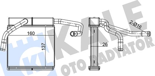 KALE OTO RADYATÖR 355185 - Scambiatore calore, Riscaldamento abitacolo autozon.pro