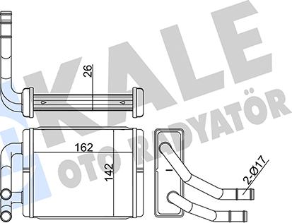 KALE OTO RADYATÖR 355180 - Scambiatore calore, Riscaldamento abitacolo autozon.pro