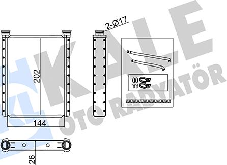 KALE OTO RADYATÖR 355120 - Scambiatore calore, Riscaldamento abitacolo autozon.pro