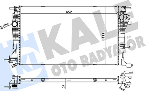 KALE OTO RADYATÖR 355840 - Radiatore, Raffreddamento motore autozon.pro