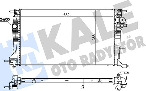 KALE OTO RADYATÖR 355835 - Radiatore, Raffreddamento motore autozon.pro