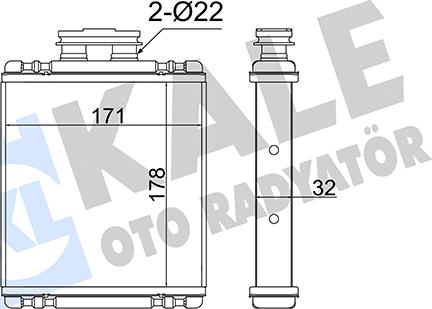 KALE OTO RADYATÖR 355245 - Scambiatore calore, Riscaldamento abitacolo autozon.pro