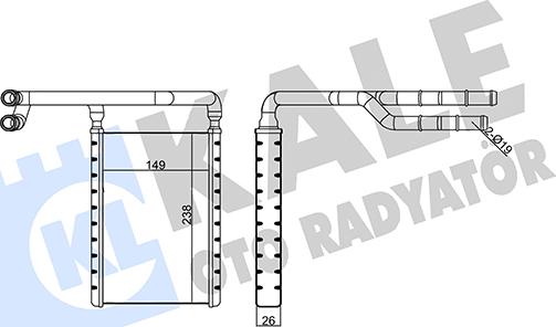 KALE OTO RADYATÖR 355205 - Scambiatore calore, Riscaldamento abitacolo autozon.pro