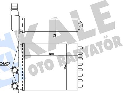 KALE OTO RADYATÖR 355215 - Scambiatore calore, Riscaldamento abitacolo autozon.pro