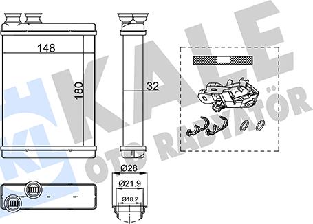 KALE OTO RADYATÖR 355235 - Scambiatore calore, Riscaldamento abitacolo autozon.pro