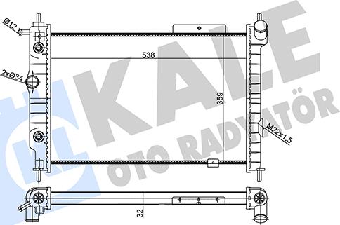 KALE OTO RADYATÖR 356990 - Radiatore, Raffreddamento motore autozon.pro